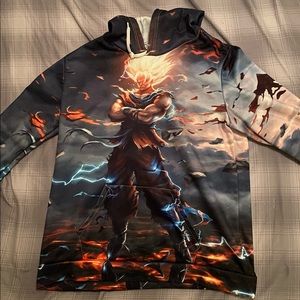 3D Dragonball Z Super Saiyan Goku Hoodie, Size L